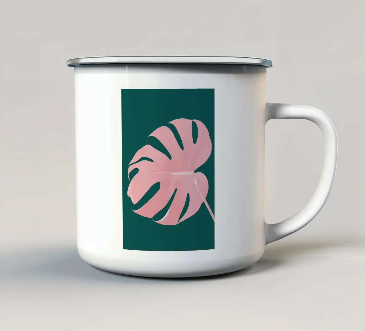 monstera tazza in smalto da Abstract Botanical Art