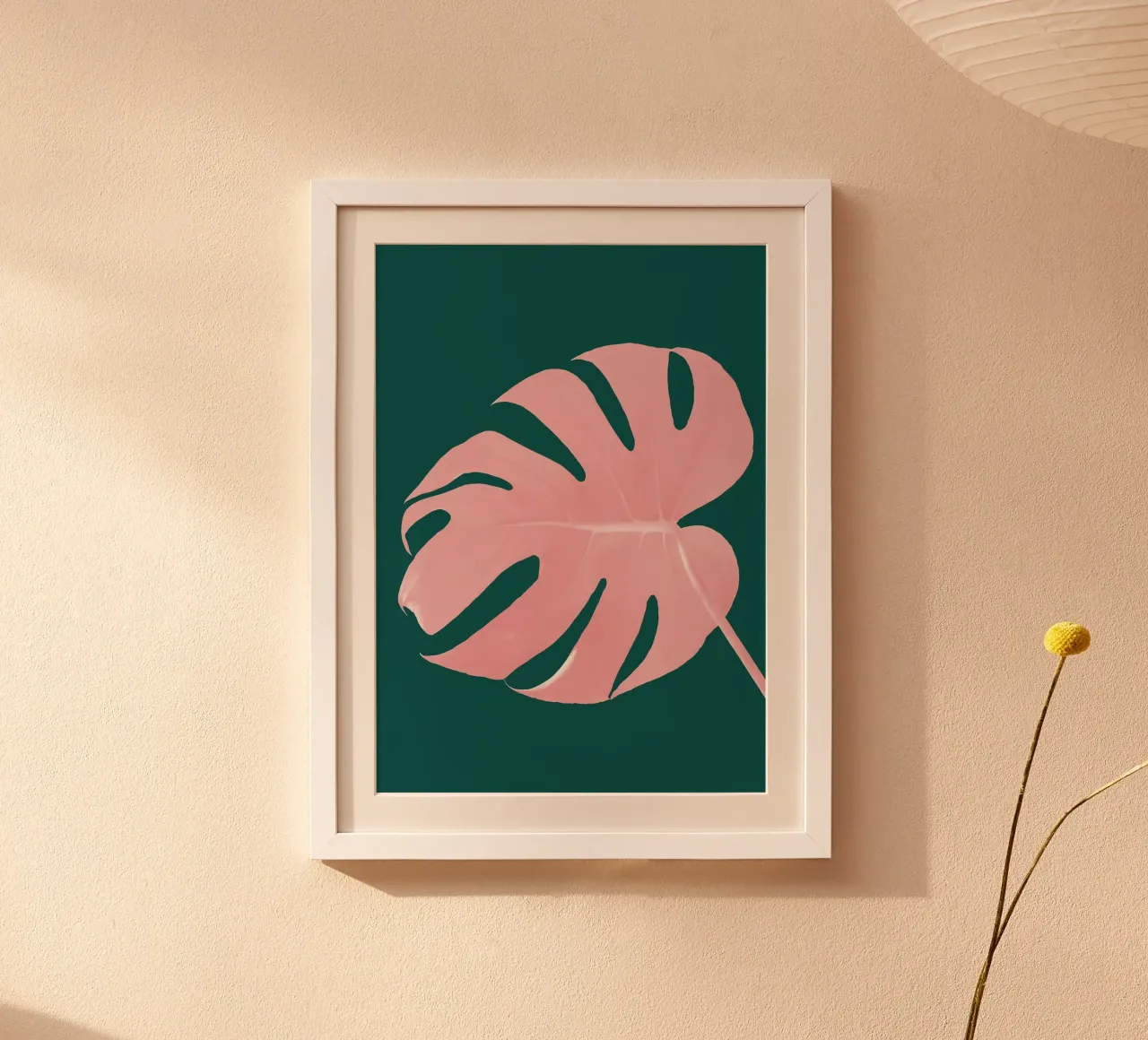 monstera poster con telaio in alluminio da Abstract Botanical Art
