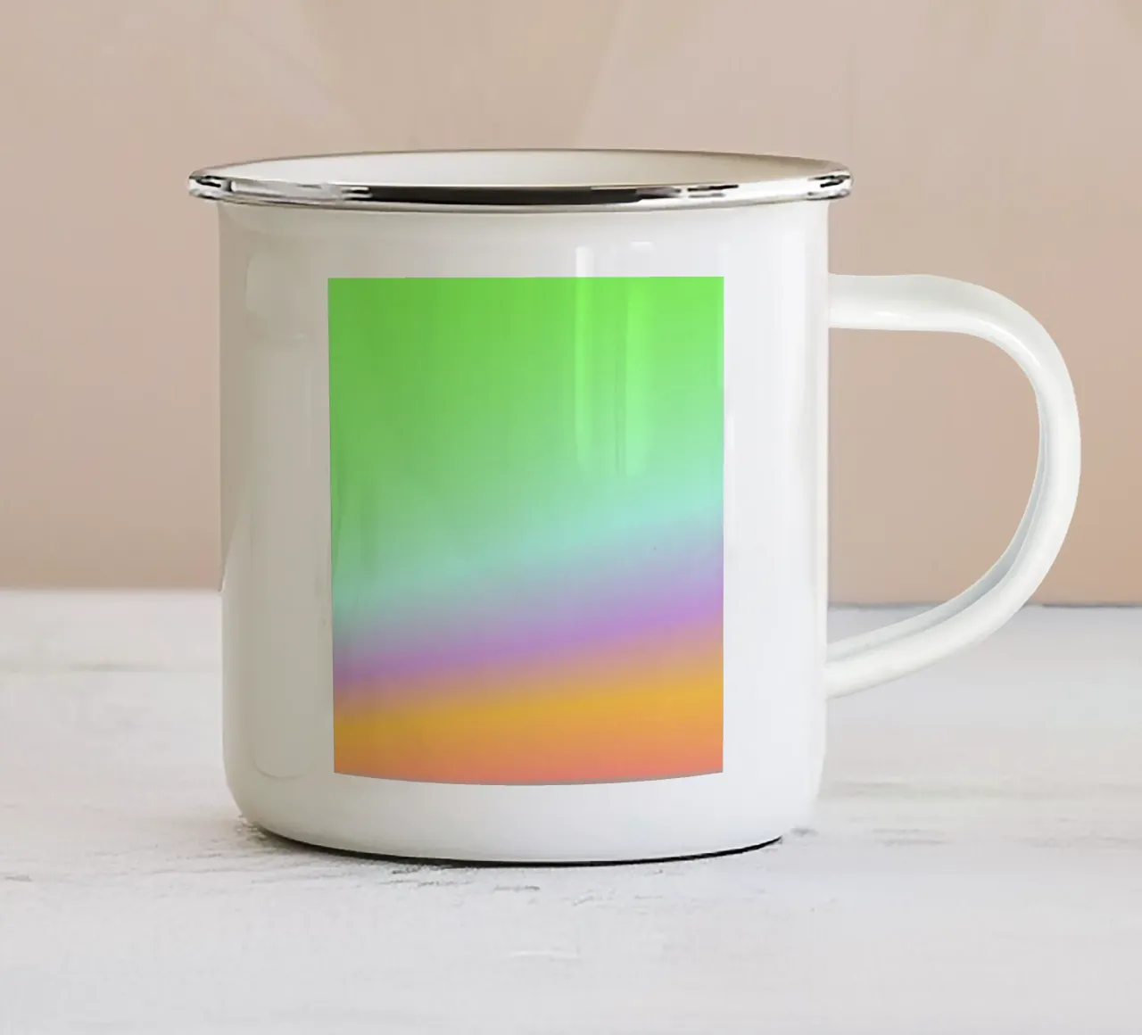 POWER & SOFTNESS? COEXISTENCE! Emaille Tasse von ÂME LIBRE STUDIO
