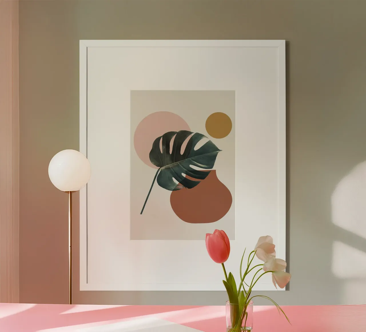 monstera leaf poster by Abstract Botanical Art