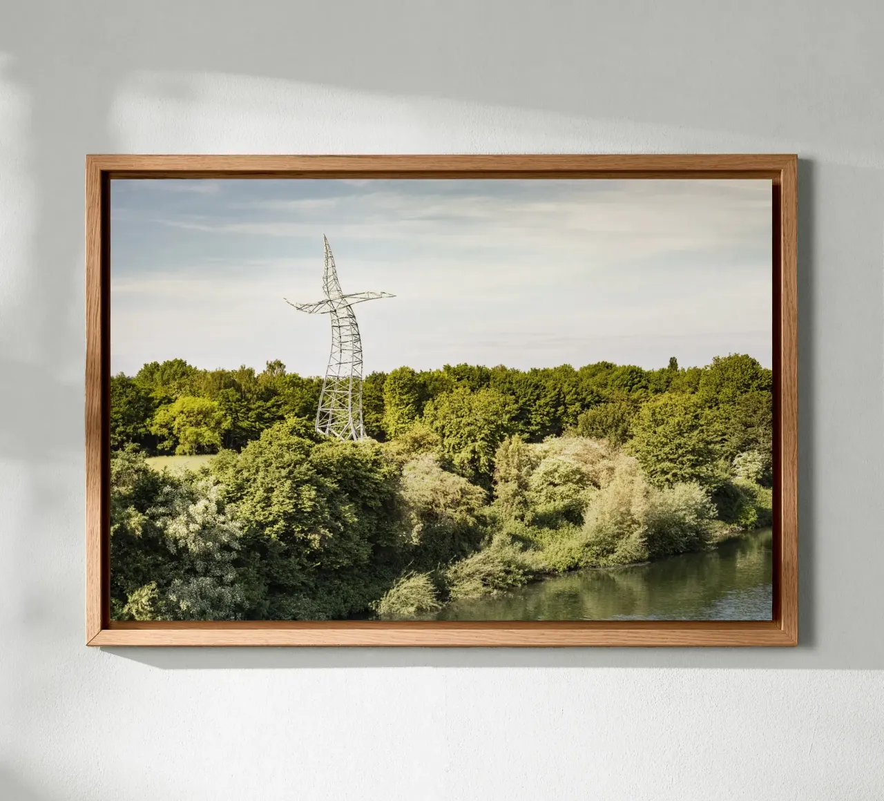 Dansende hoogspanningsmast canvas met Baklijst van Ruhrgebietsansichten