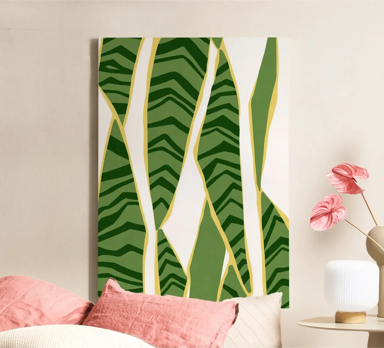 foglie di banano tela da Abstract Botanical Art