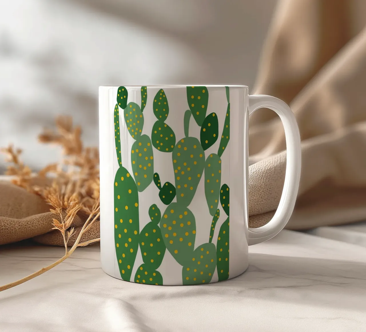 cactus tazza in ceramica da Abstract Botanical Art