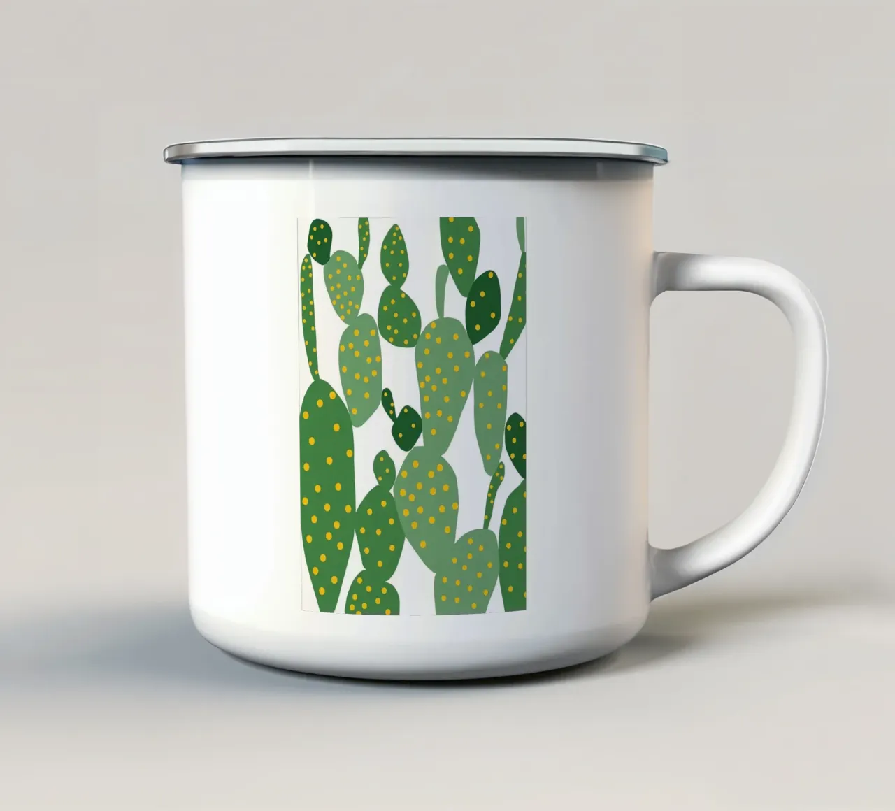 cactus tazza in smalto da Abstract Botanical Art