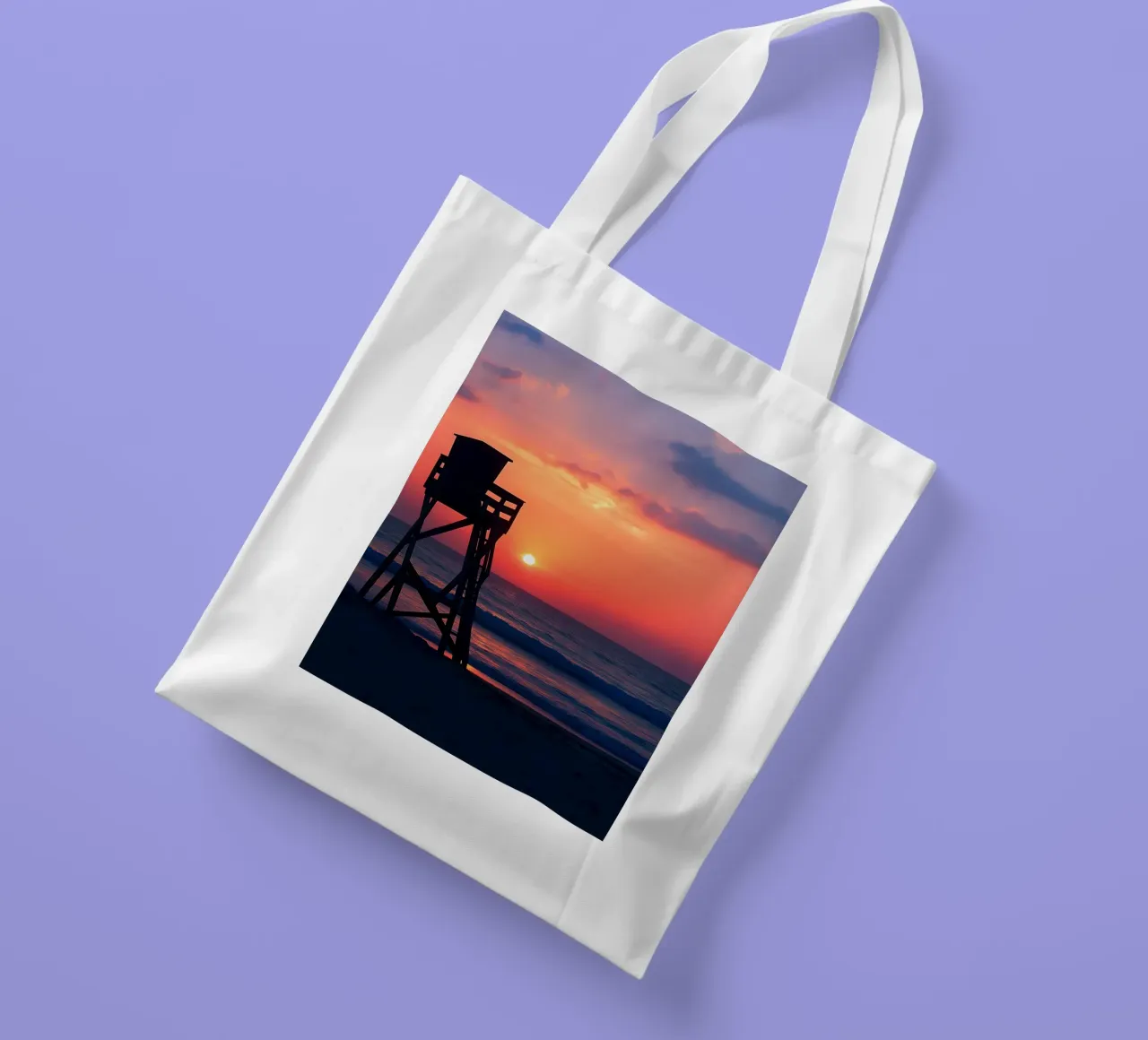Tramonto esotico in grassetto borsa in juta da Moon  Bloom