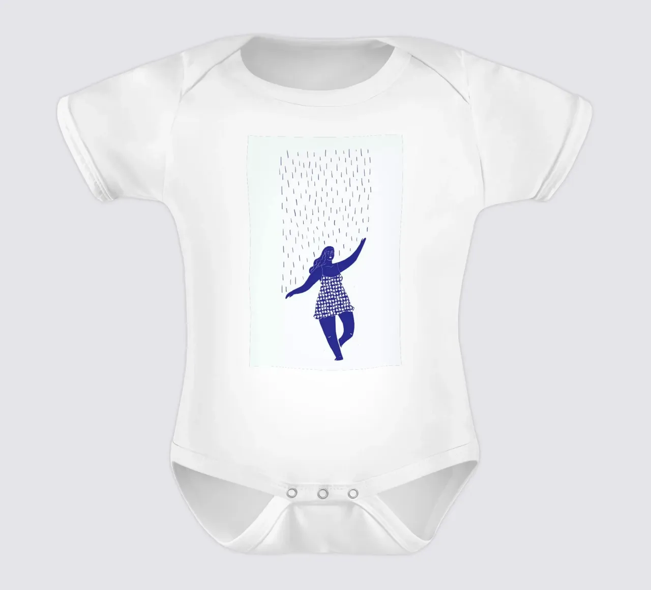 Dancing in the Rain Blue body neonato maniche corte da Graphite