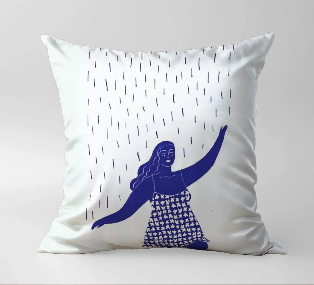 Dancing in the Rain Blue cuscino da Graphite