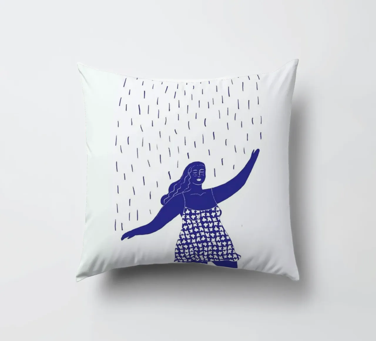 Dancing in the Rain Blue cuscino da Graphite