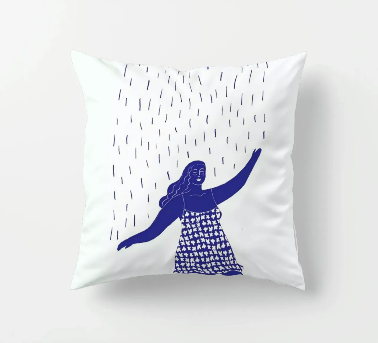 Dancing in the Rain Blue cuscino da Graphite