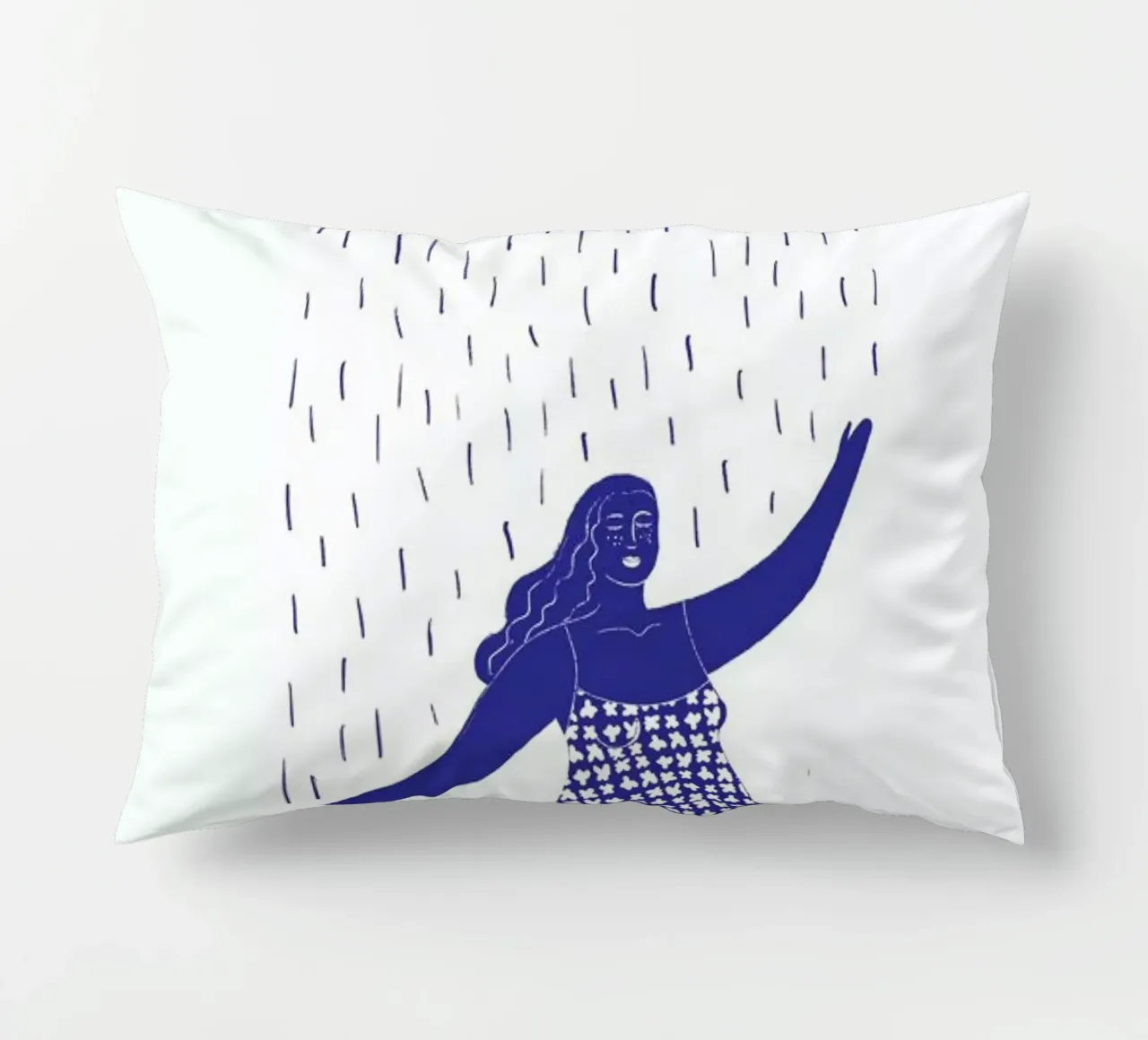 Dancing in the Rain Blue cuscino da Graphite
