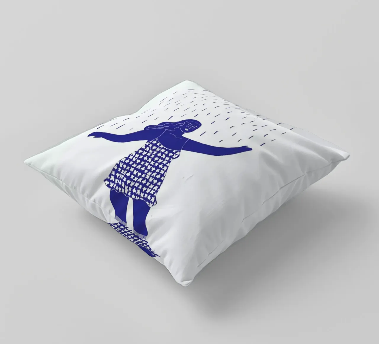 Dancing in the Rain Blue cuscino da Graphite
