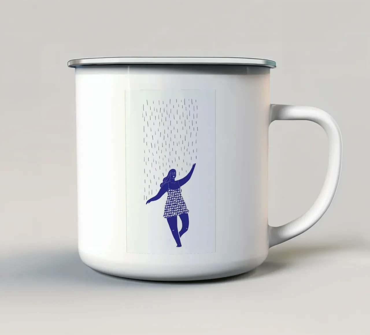 Dancing in the Rain Blue tazza in smalto da Graphite