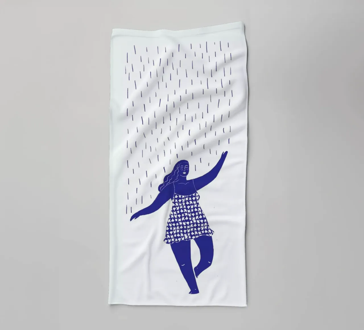 Dancing in the Rain Blue asciugamano da bagno da Graphite