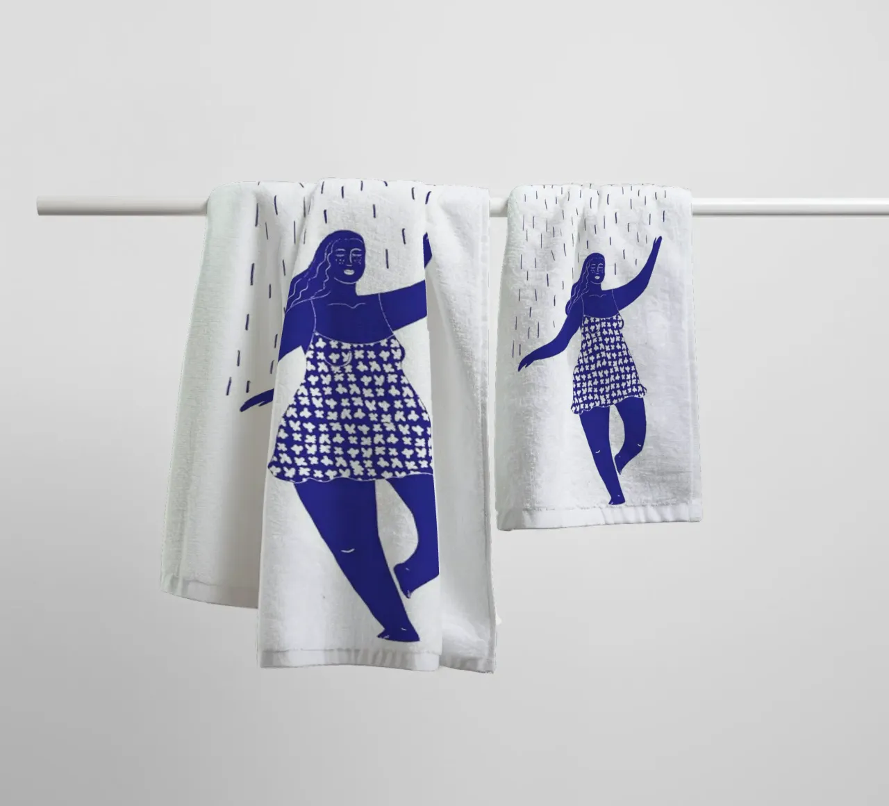 Dancing in the Rain Blue asciugamano da bagno da Graphite