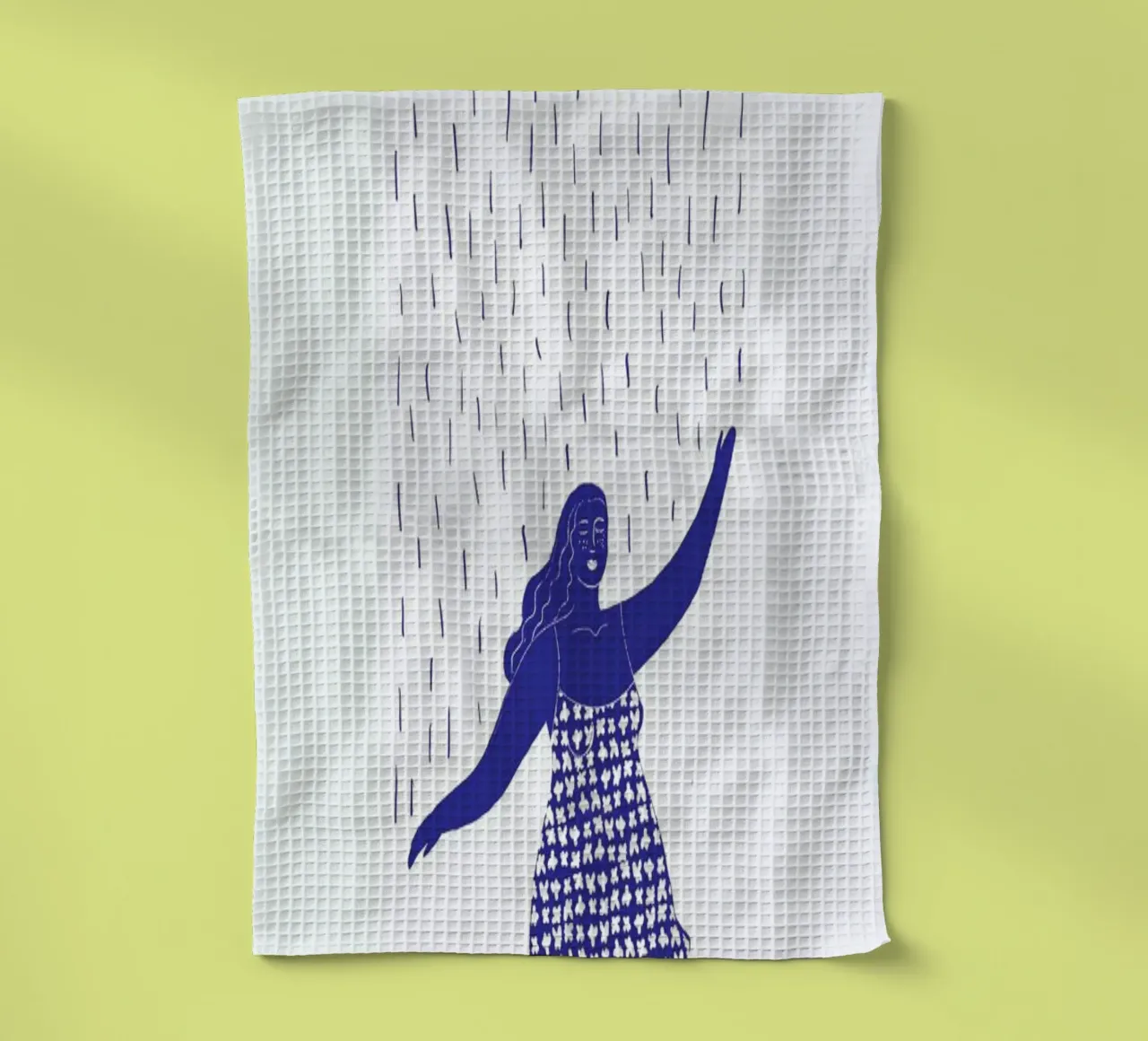 Dancing in the Rain Blue canovaccio da cucina da Graphite