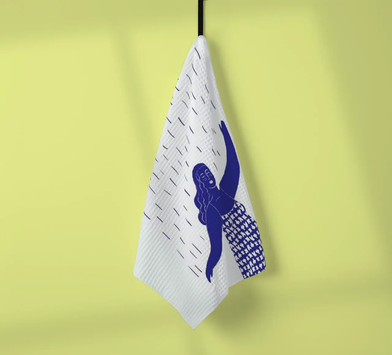 Dancing in the Rain Blue canovaccio da cucina da Graphite