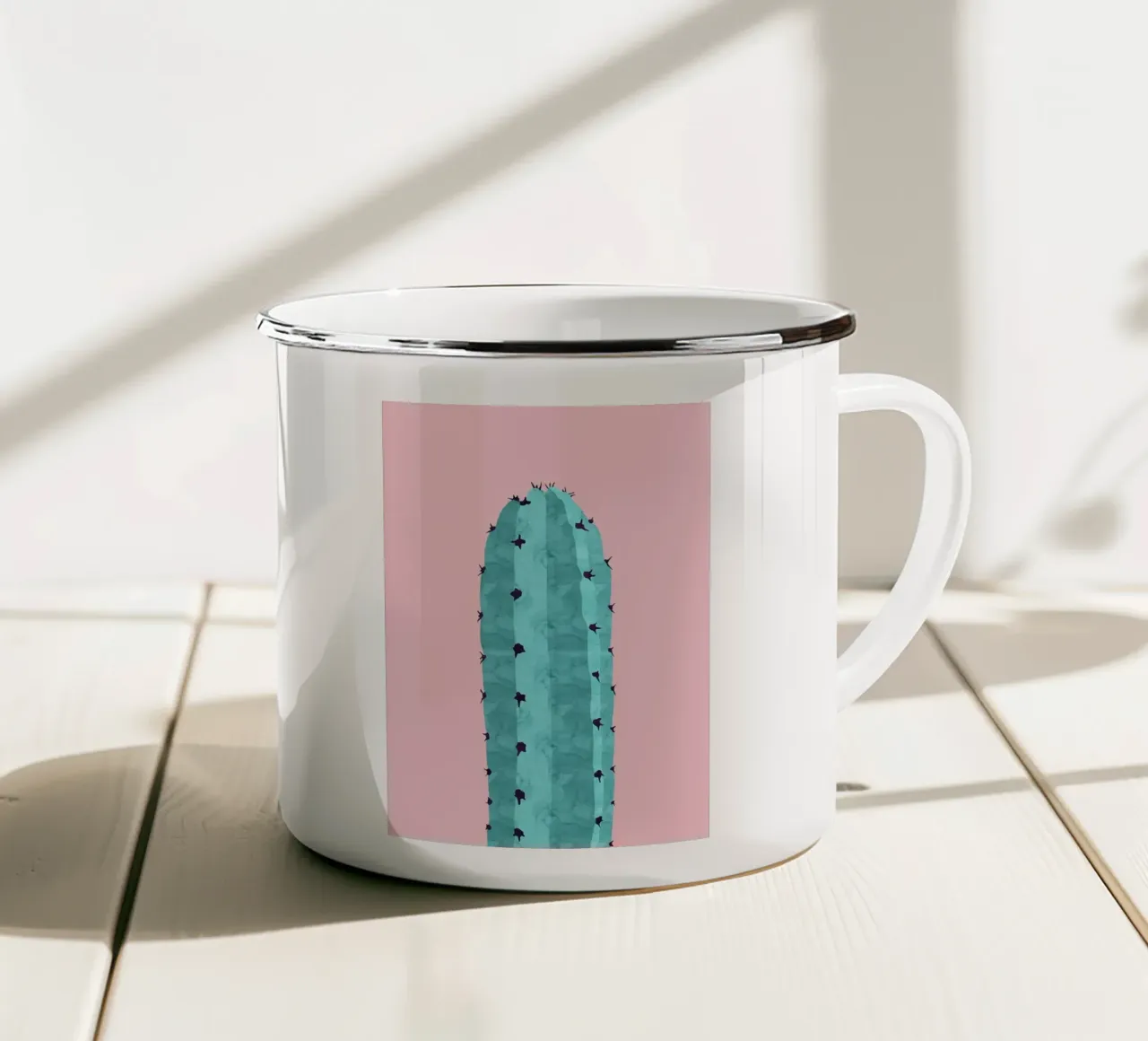 cactus tazza in smalto da Abstract Botanical Art