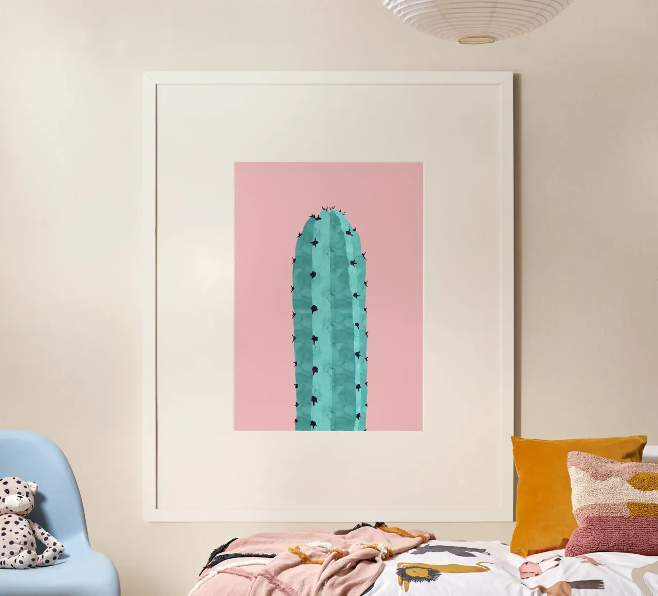cactus poster con telaio in plastica da Abstract Botanical Art