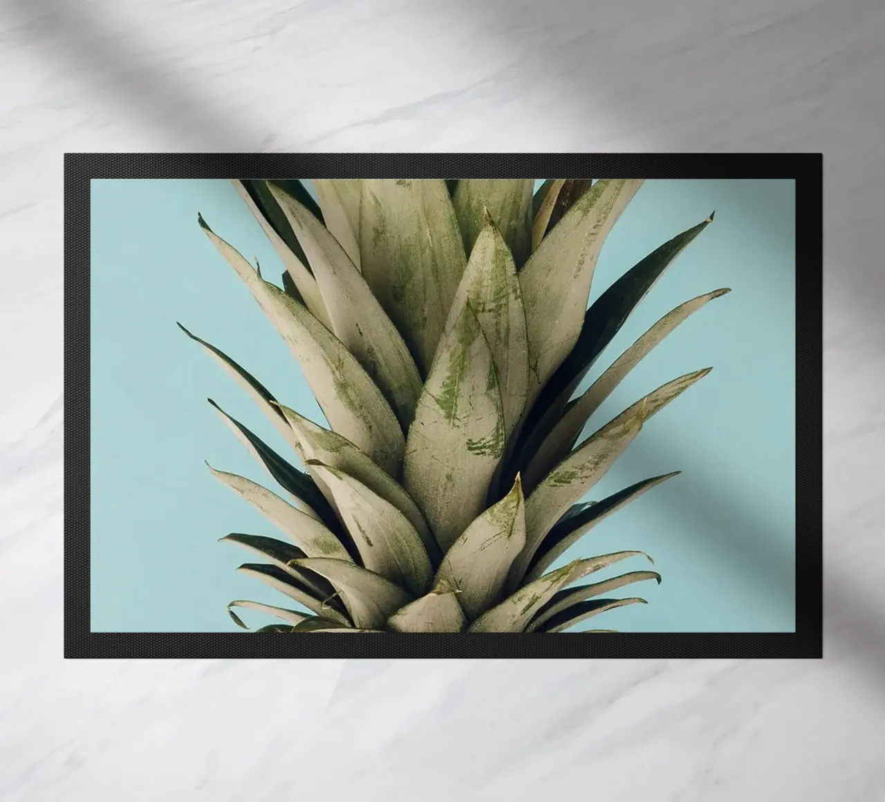 pineapple doormat by Abstract Botanical Art