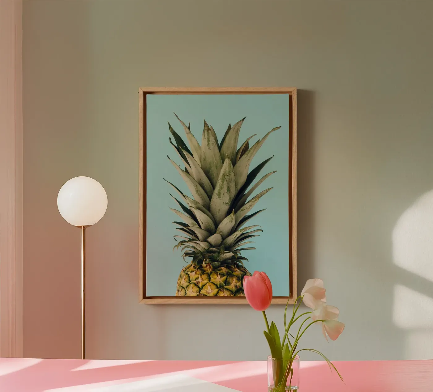 pineapple canvas by Abstract Botanical Art