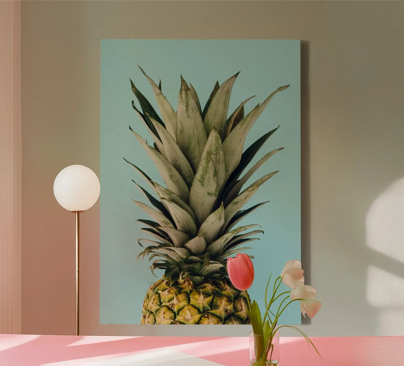 pineapple canvas by Abstract Botanical Art