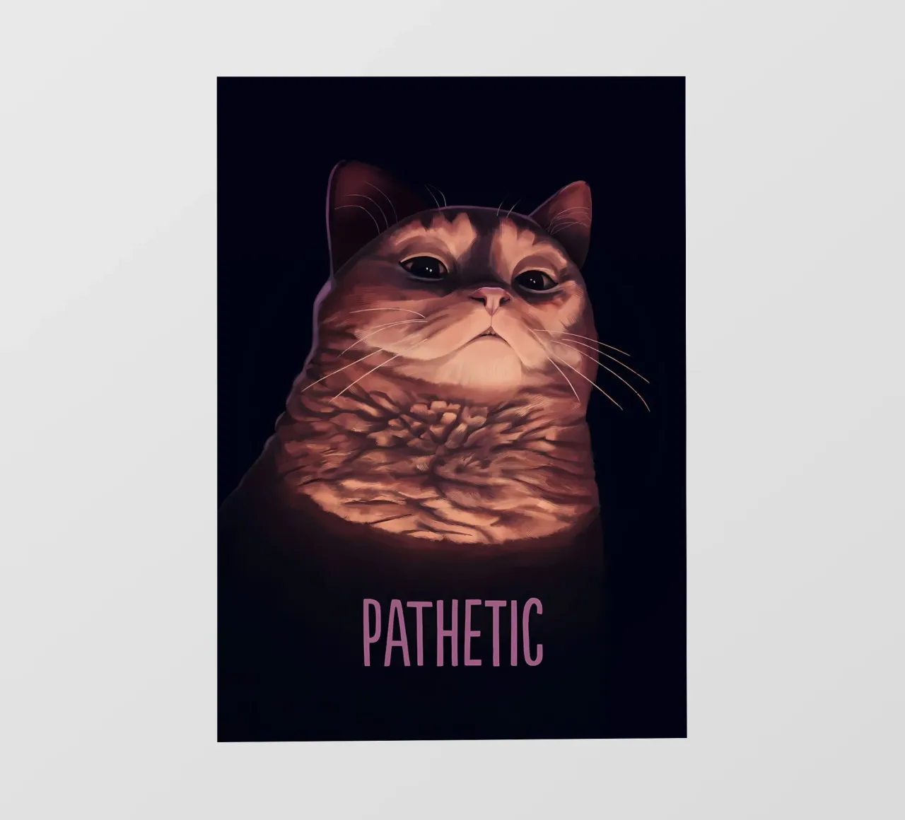 gatto umorismo testo animale baffi telo in pvc da Paul Vasquez