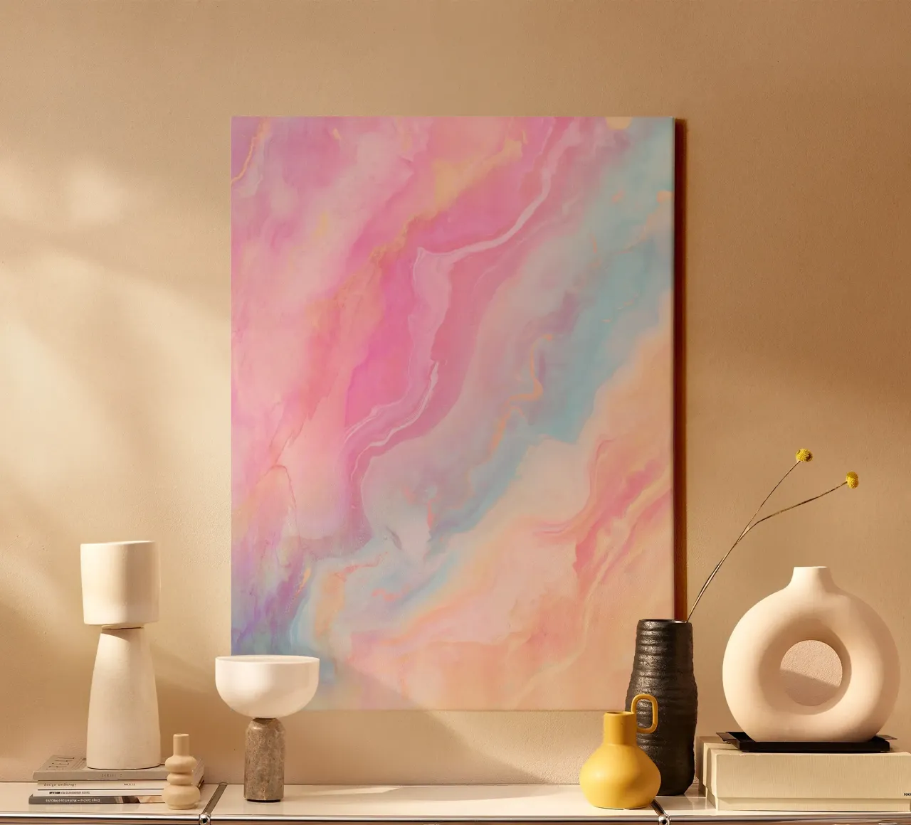 Vloeibare schaduwen canvas met Baklijst van cafelab