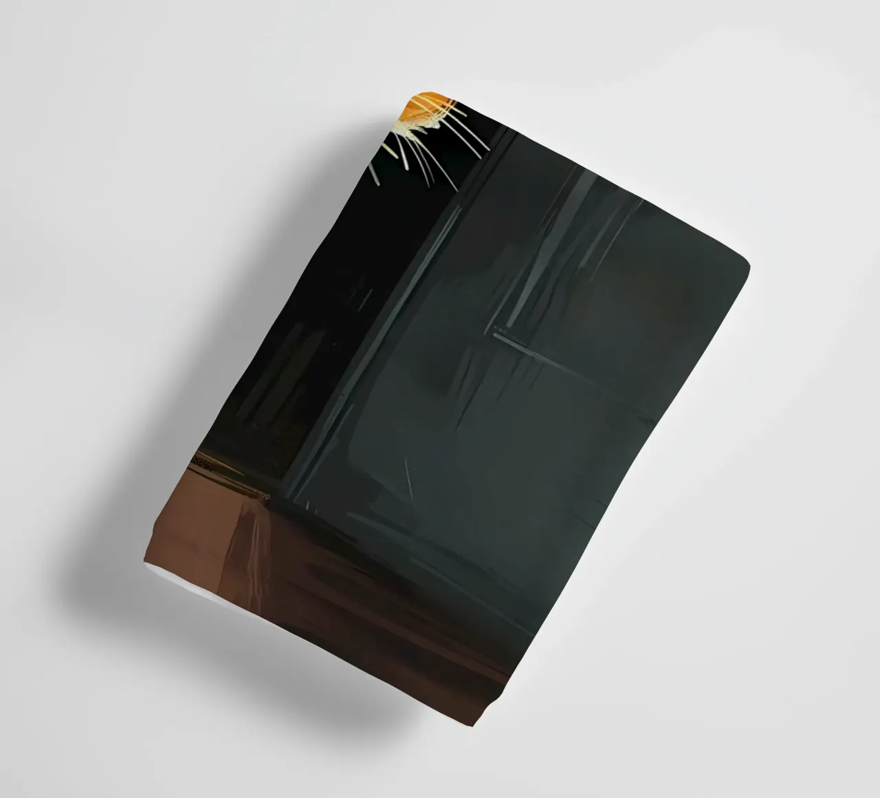 cat door speech-bubble question towel by MinimalistPosterCharles