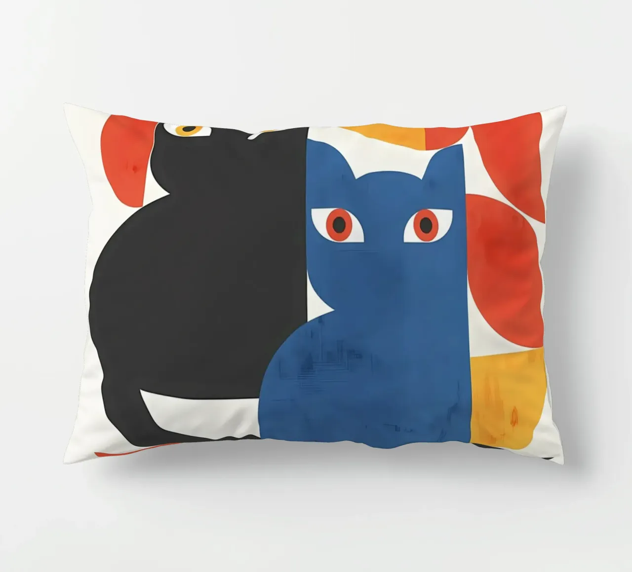 gatti forme astratte elementi grafici cuscino da MinimalistPosterCharles