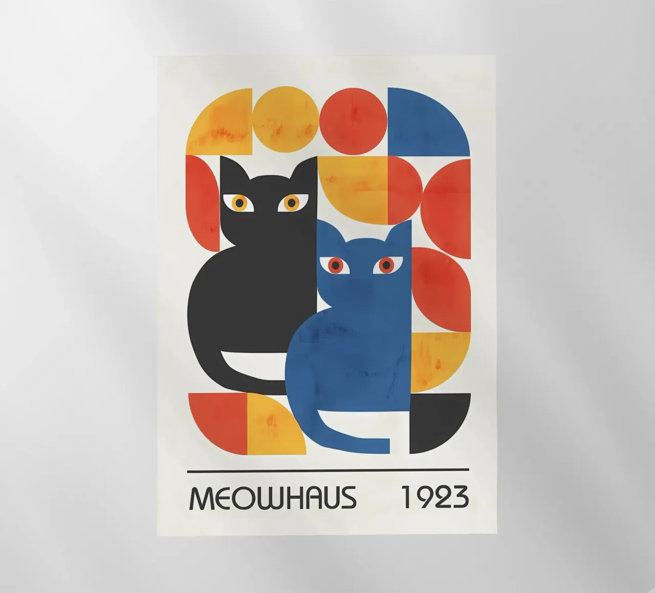 gatti forme astratte elementi grafici pellicola backlit da MinimalistPosterCharles