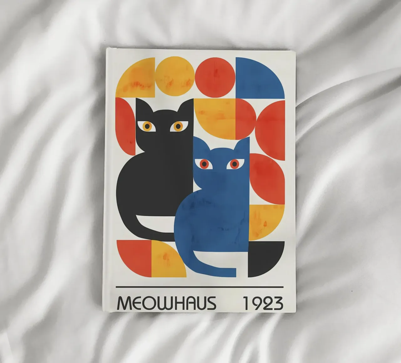 cats abstract shapes graphic elements notebook by MinimalistPosterCharles