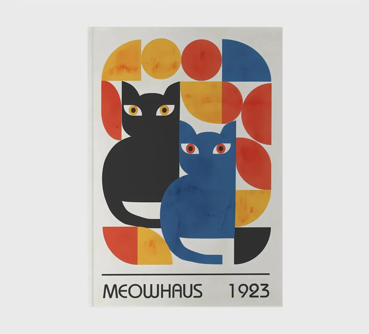 cats abstract shapes graphic elements notebook by MinimalistPosterCharles