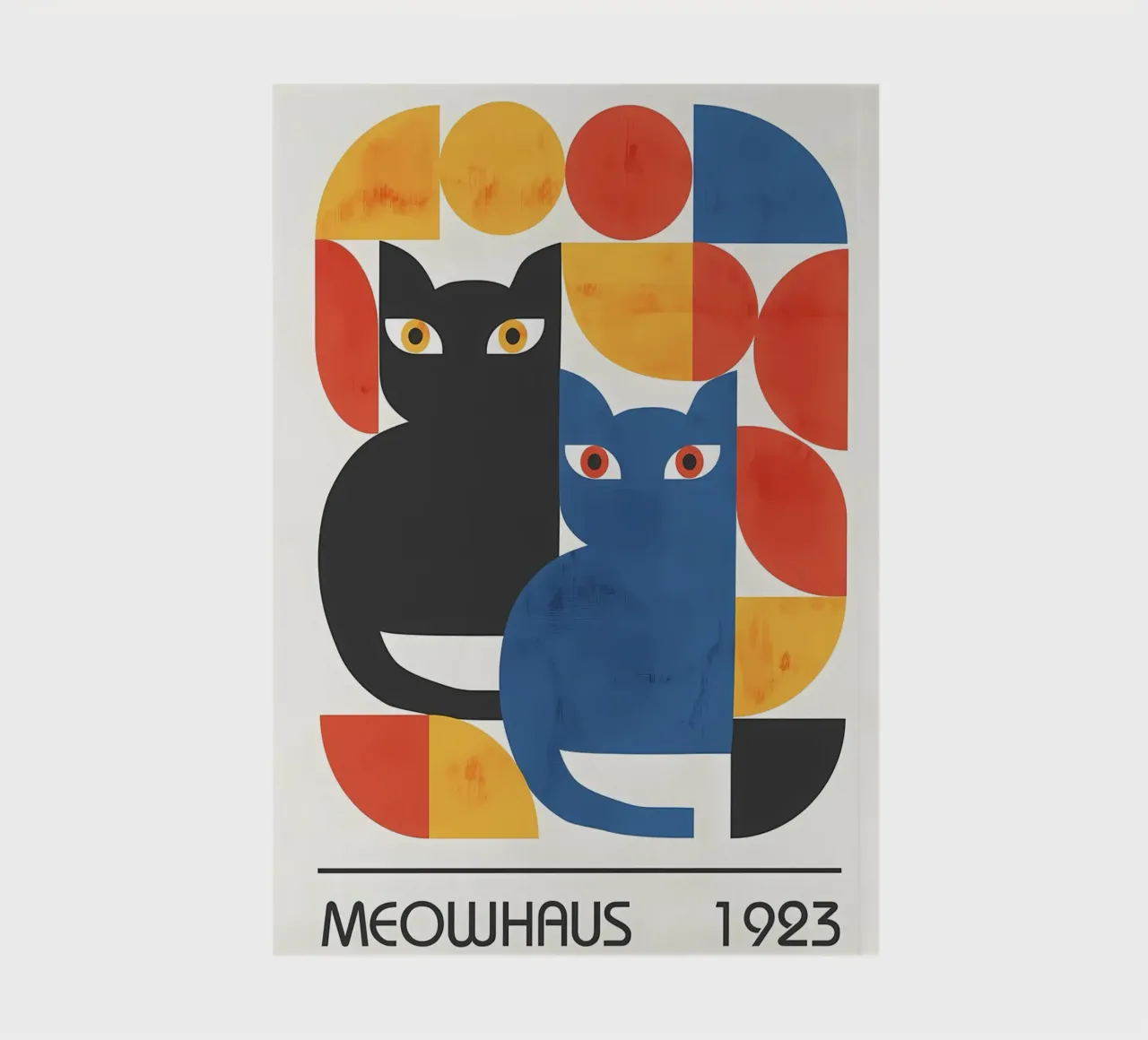 cats abstract shapes graphic elements notebook by MinimalistPosterCharles