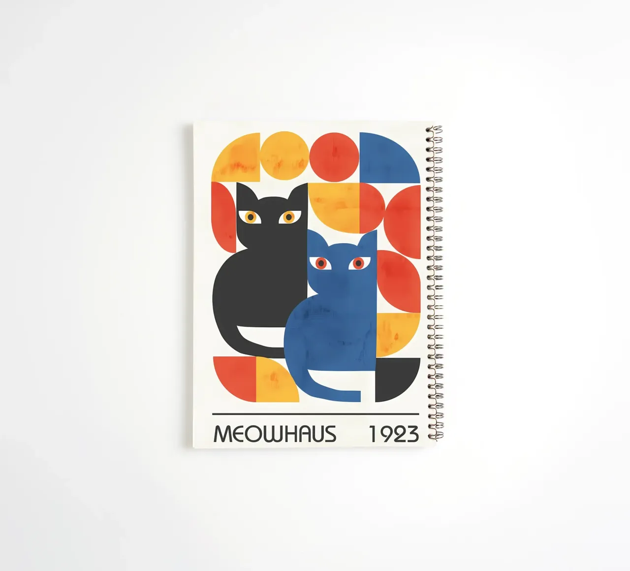 cats abstract shapes graphic elements spiral notebook by MinimalistPosterCharles