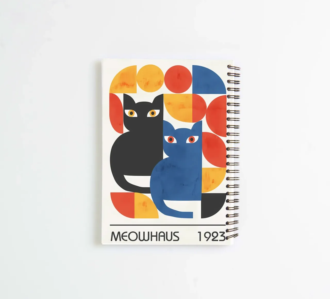 cats abstract shapes graphic elements spiral notebook by MinimalistPosterCharles
