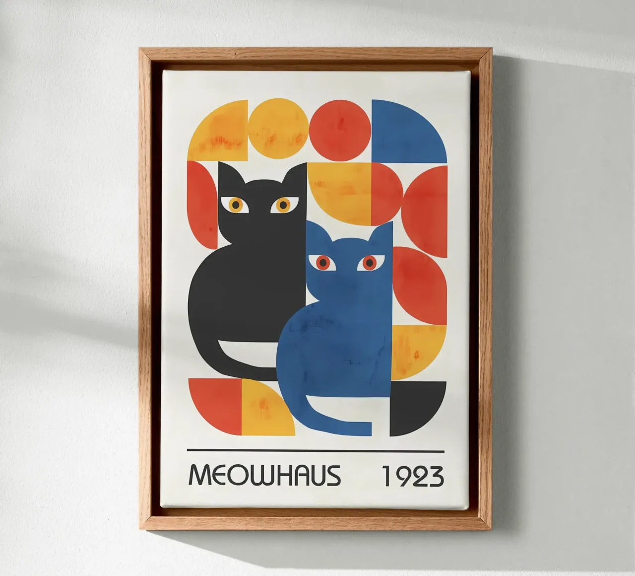 gatti forme astratte elementi grafici tela da MinimalistPosterCharles