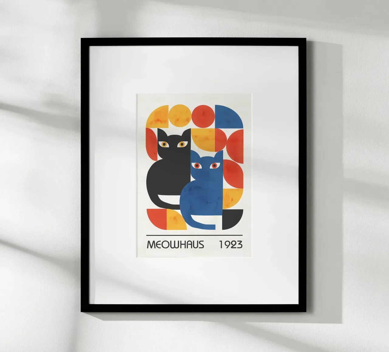 gatti forme astratte elementi grafici carta hahnemühle da MinimalistPosterCharles