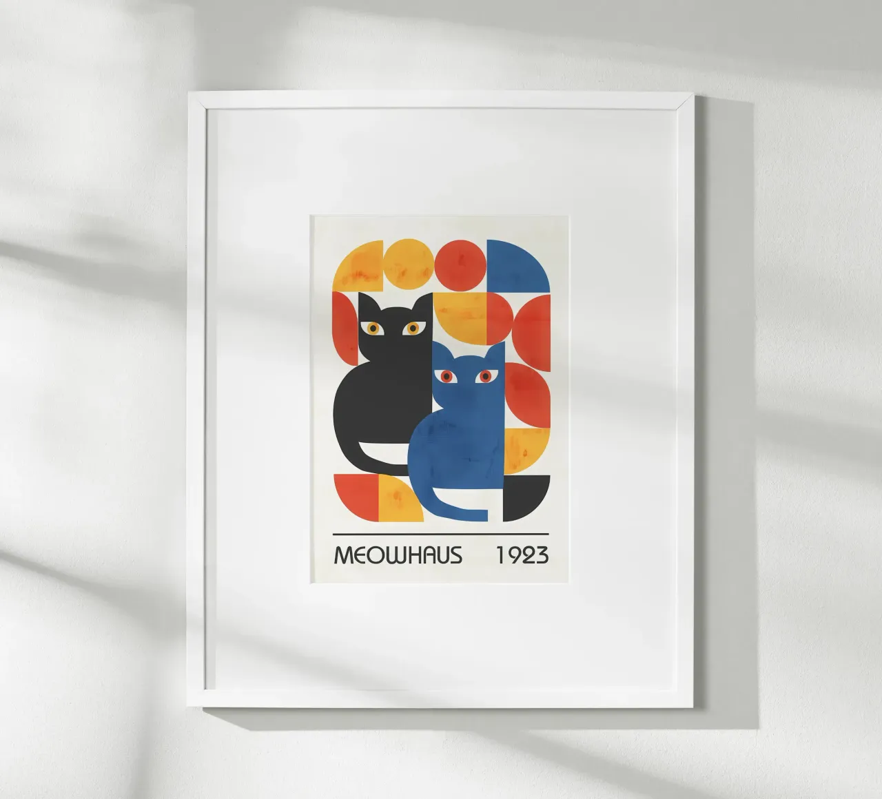 chats formes abstraites éléments graphiques poster de MinimalistPosterCharles