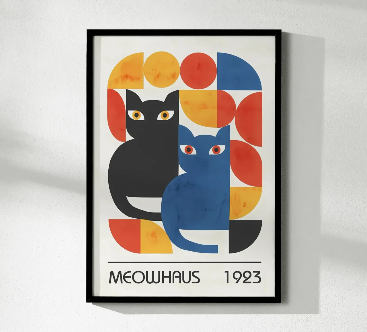 chats formes abstraites éléments graphiques poster de MinimalistPosterCharles
