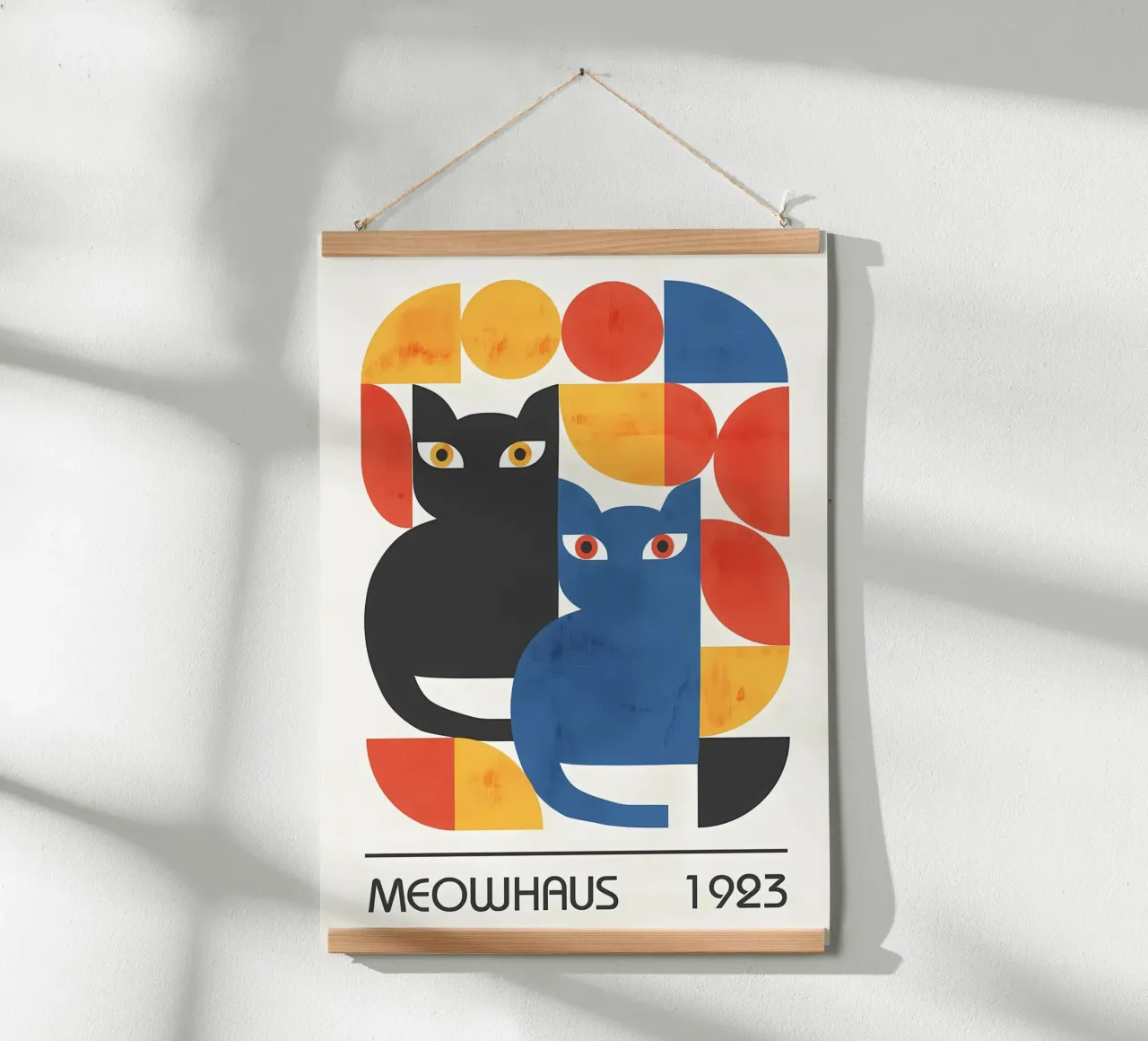 chats formes abstraites éléments graphiques poster de MinimalistPosterCharles