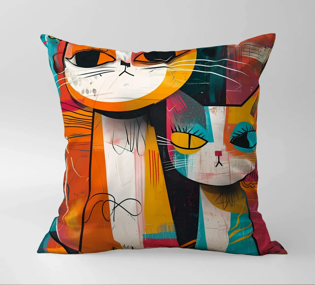 gatti felini baffi code cuscino da Dale Edward YoungJr