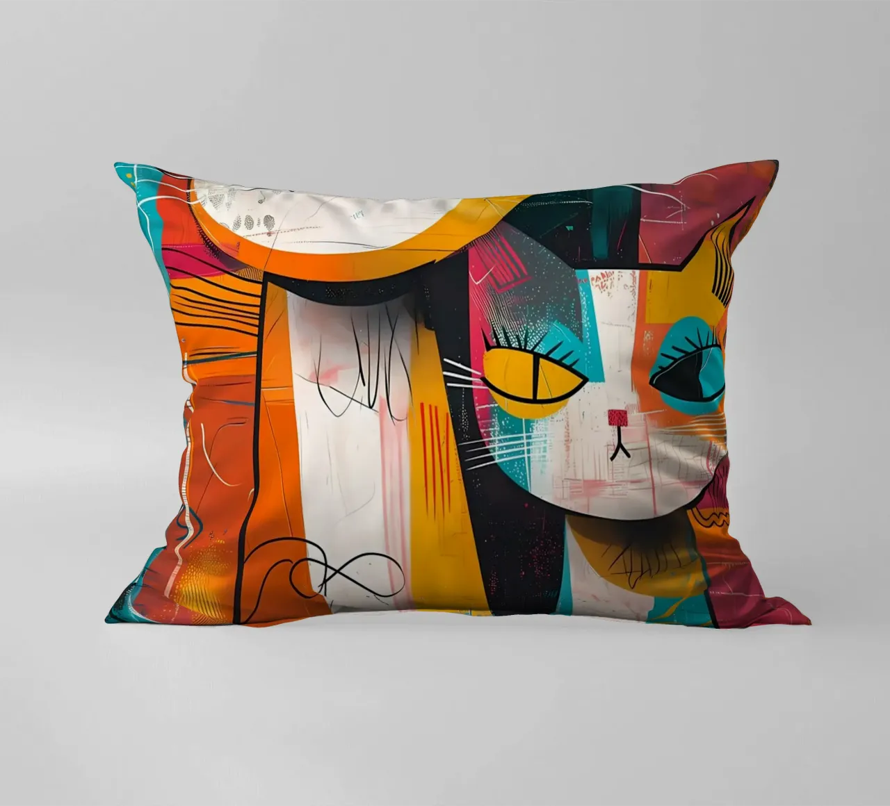 gatti felini baffi code cuscino da Dale Edward YoungJr