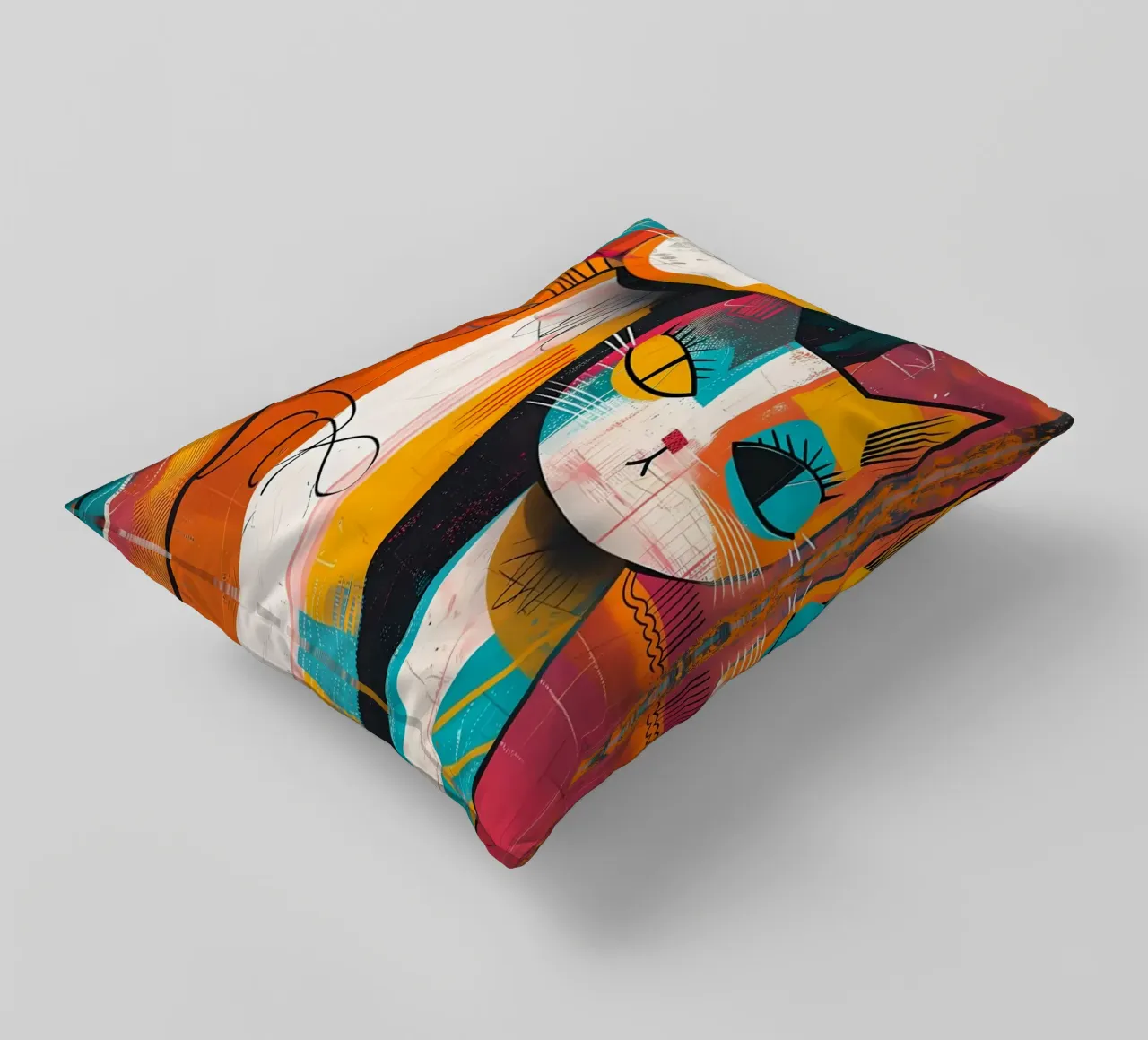 gatti felini baffi code cuscino da Dale Edward YoungJr