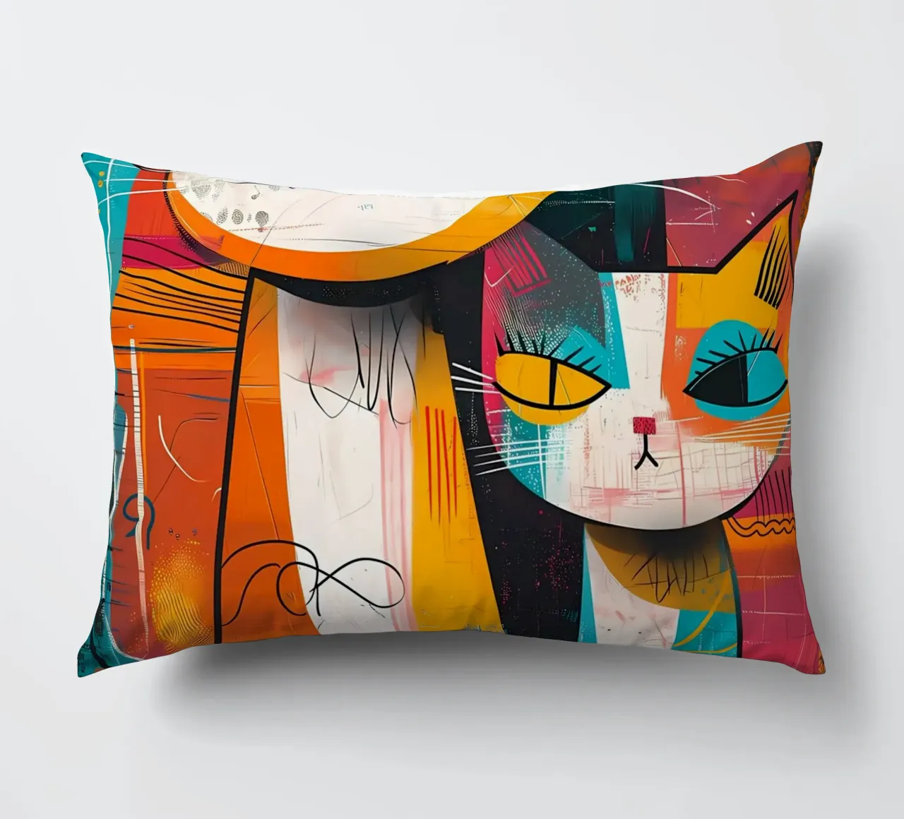 gatti felini baffi code cuscino da Dale Edward YoungJr