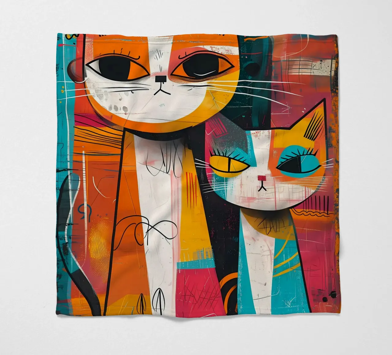 gatti felini baffi code coperta in pile da Dale Edward YoungJr