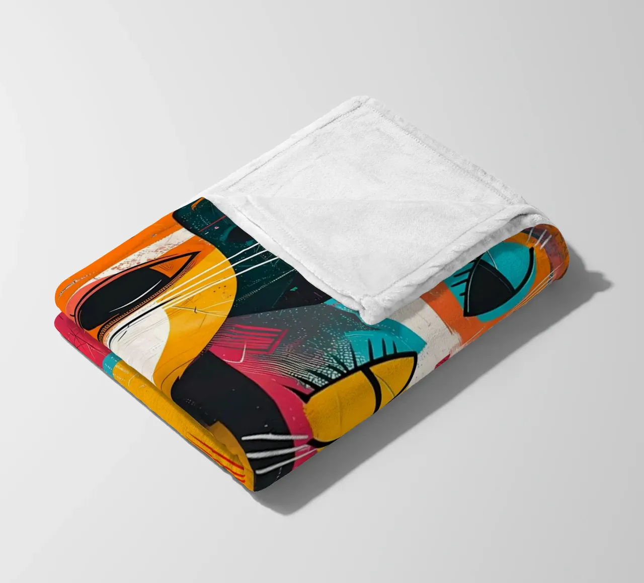 gatti felini baffi code coperta in pile da Dale Edward YoungJr