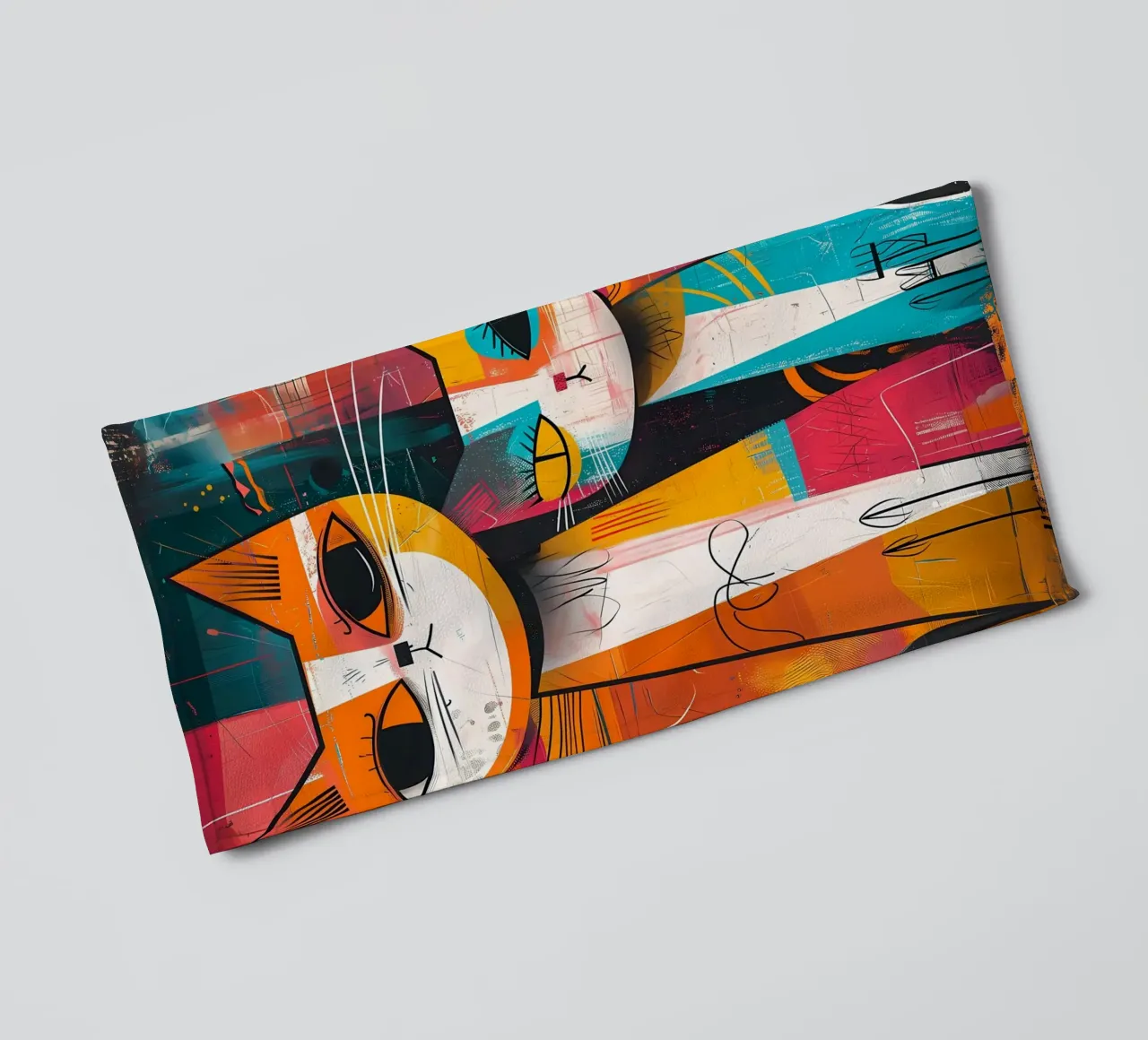 gatti felini baffi code asciugamano da bagno da Dale Edward YoungJr