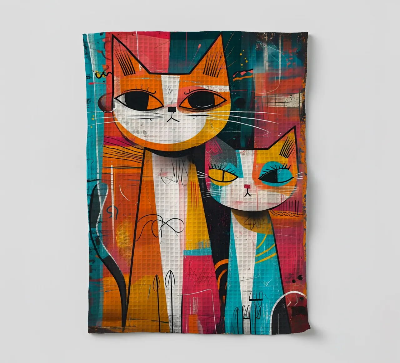 gatti felini baffi code canovaccio da cucina da Dale Edward YoungJr