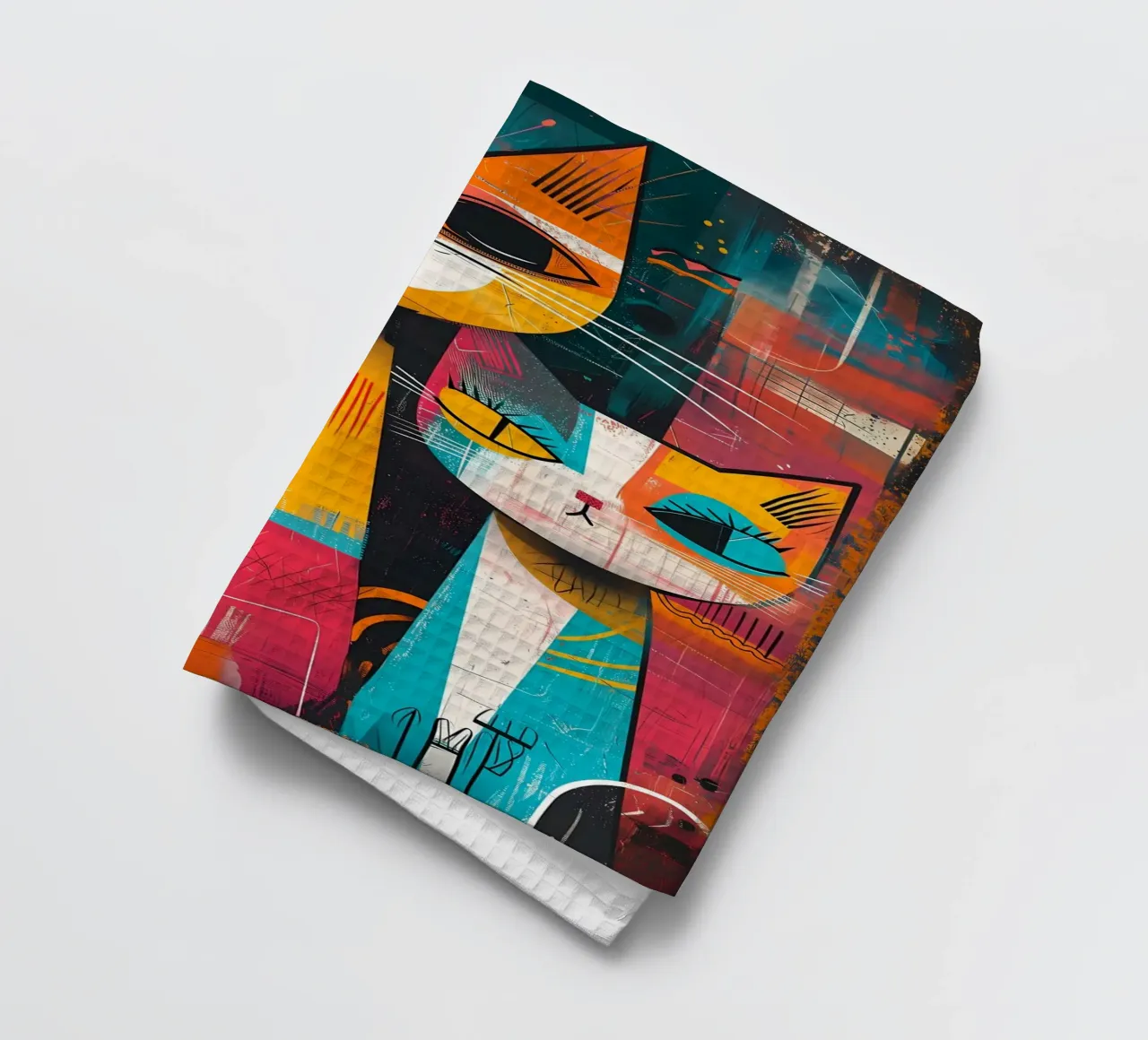 gatti felini baffi code canovaccio da cucina da Dale Edward YoungJr