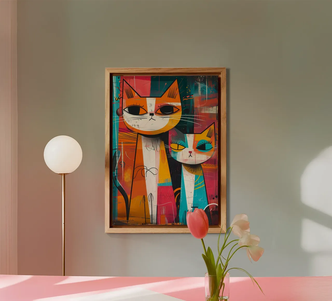 gatti felini baffi code alluminio dibond da Dale Edward YoungJr